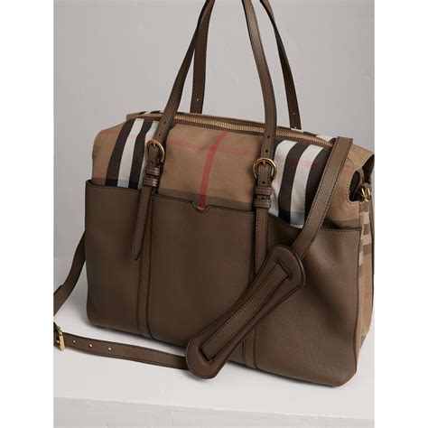 burberry leather changing bag|Burberry sleepsuit.